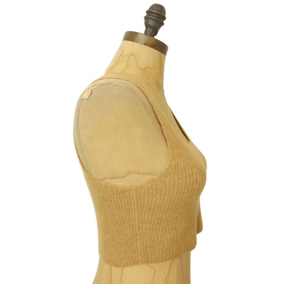 EVERLANE The Cozy Stretch Tank Wool Blend Size S Camel Brown NWT B15 - Picture 3 of 6